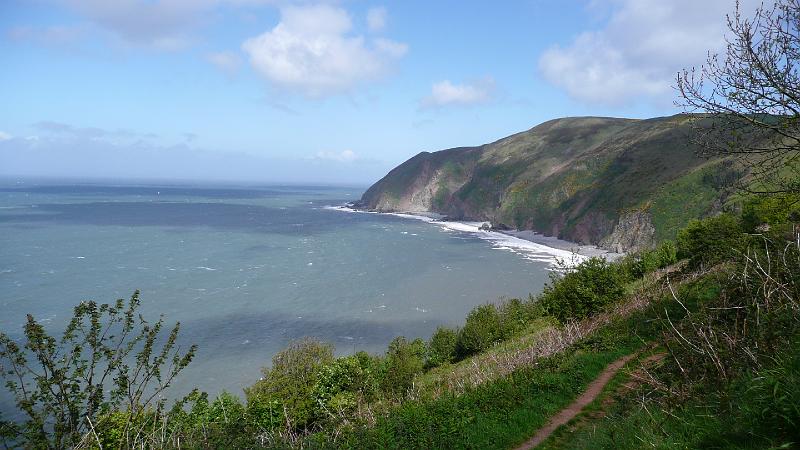 P1010129- Vue depuis sentier cotier non loin de Lynmouth.JPG - Vue depuis le sentier côtier non loin de Lynmouth